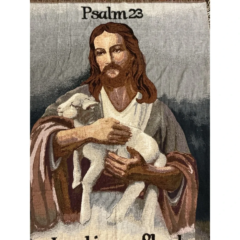 Psalm 23 The Lord Is My Shepherd Tapestry Throw Blanket 59